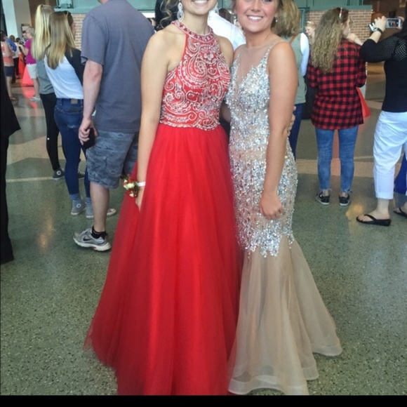 Terani Couture Nude and sparkles prom formal mermaid dress ❤️ - Picture 4 of 4